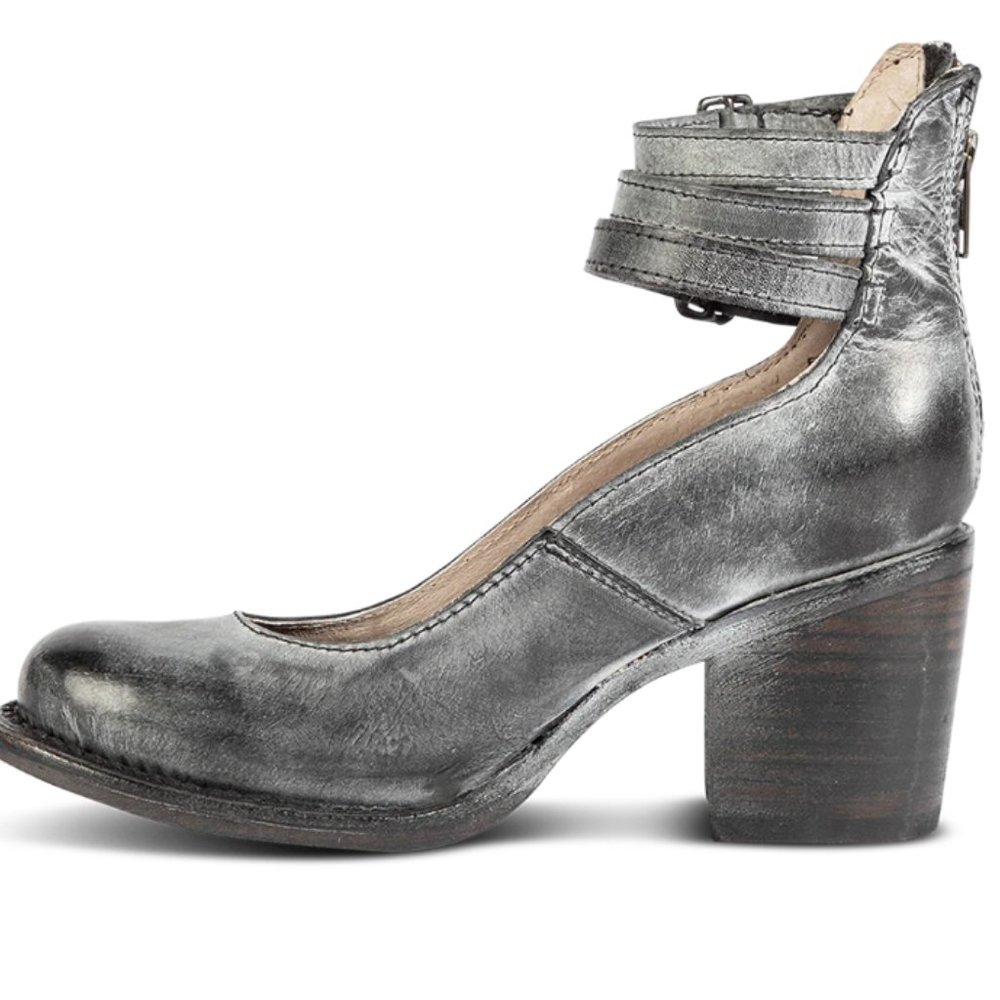 NWOB Freebird by Steven Randi Heels Black Leather Size 9 - Worn once in house - Picture 10 of 14